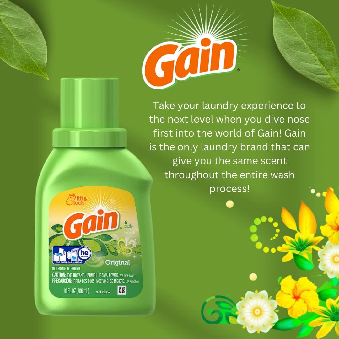 Gain Liquid Detergent, Original Scent, 10 Ounce - Image 3