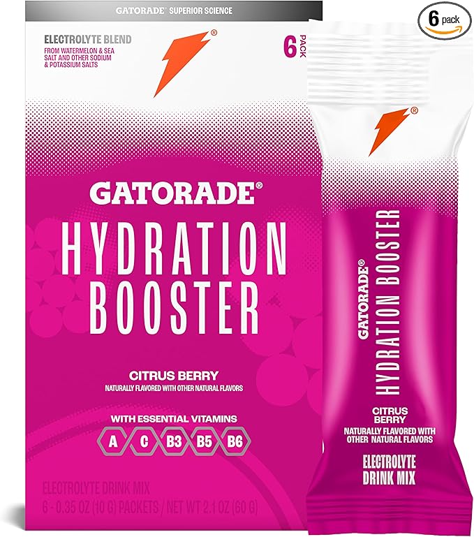 Gatorade Electrolyte Booster | Citrus Berry | Rapid Hydration Mix Packets
